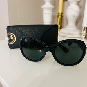 Ray-Ban Black Oval Women's Sunglasses